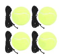 Keenso 4 Unids/Set Buena Pelota de Tenis con Cuerda Pelota de Tenis Elástica Alta con Banda de Goma para Práctica Deportiva Línea de Cinturón de Entrenamiento