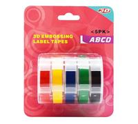 Keenso 5 Pack of 9mm Embossing Label Tape Refill Compatible with Machines