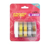 Keenso 5 Pack of 9mm Embossing Label Tape Refill Compatible with Machines