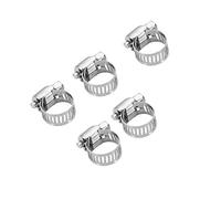 Keenso 50 Abrazaderas de Manguera de Tubo de Acero Inoxidable para Tratamiento de Aguas Residuales de Alimentos Farmacéuticos 8-12mm (10-16mm 50 Uds.)