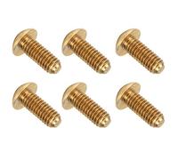 Keenso 50 Tornillos de Cabeza Hexagonal de Cobre Efecto de Fijación Resistente Al Desgaste para Reparar Tornillos de Cabeza Semicircular M4 Esenciales para el Mantenimiento (M4*10mm)