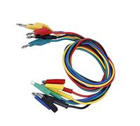 Keenso 5pcs P1037 Alto Voltaje de 1 M 4 Mm Enchip para Krokodil -Clam/Líneas de Prueba de Cable de Soporte para Multímetros Cables de Prueba Eléctricos Confiables para Multímetros y Otros