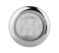 Keenso 6 Lámparas de Domo Blanca LED Luz LED, Eficiente Energética, Aplicación Amplia, Fácil Instalación con Diseño de Acero Inoxidable Duradero, para Consola, Techo T, Barcos Grandes, Barcos de
