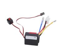 Keenso 60A RC Cepillado ESC para Coches RC 1/10, Controlador Electrónico de Velocidad con 3A BEC 6V, Compatible con Baterías LiPo 2-3S para Camiones sobre Orugas y Vehículos de Recorrido Corto (Rojo)