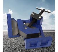 Keenso Abrazadera de Esquina de ángulo Recto Resistente de 90 Grados para Trabajos de Madera y Metal, Accesorio de Soldadura Ajustable para Profesionales, Azul Hierro, Ancho de Mandíbula de 4,06