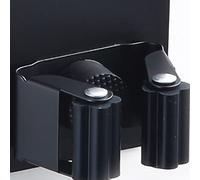 Keenso Abrazadera/Soporte para Fregona Perforadora Montado en la Pared de Acero Inoxidable, Soporte Multifuncional para Escoba y Fregona, Ahorro de Espacio para Baño, Inodoro y Cocina (Cuadrados