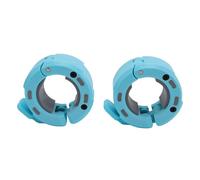 Keenso Abrazaderas para Barra, 2 Collares Magnéticos de Liberación Rápida para Barra de 50 Mm, Nailon de Alta Resistencia con Agarre de Silicona, Bloqueo de Placa Seguro para Entrenamiento de (Gris