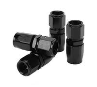 Keenso Accesorio 6an, 4 Piezas Adaptador de Ajuste de Extremo de Manguera Giratorio AN6-6an Recto Universal Superficie de Pulido