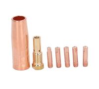 Keenso Accesorio para Pistola de Soldar MIG, Kit de Puntas de Boquilla sin Gas para Century FC90 80GL, Excelente Material de Latón, Juego de 7 Piezas
