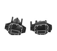 Keenso Accesorios para Coche RC, Juego de Carcasa de Eje Delantero y Trasero de Aleación de Aluminio, Rendimiento de Estabilidad y Precisión para SCX10 Pro Crawler (Black)