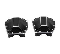 Keenso Accesorios para Coche RC, Juego de Carcasa de Eje Delantero y Trasero de Aleación de Aluminio para SCX10 Pro, Piezas Mejoradas para Estabilidad y Rendimiento (Black)