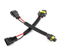 Keenso - Adaptador de cable de extensión de PVC y cobre, 2 piezas, conector de conversión 9005 9006 macho a H11 hembra para uso de enchufe de precableado de bombilla LED