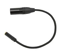 Keenso Adaptador de Cable de Micrófono Estéreo XLR Macho a Hembra de 3,5 Mm para Mezcladores Amplificadores, 0,98 Pies, Negro, Nailon + Aleación de Aluminio