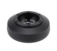 Keenso Adaptador de Cubo Corto para Volante, Revestimiento de Oxidación Negra de Aluminio de Alta Resistencia para Mejorar la Respuesta y el Control de la Dirección, con Estructura