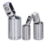 Keenso Adaptador de Enchufe de Junta Universal de 3 uds., Grado de Impacto, Buen Rendimiento para Llave de Trinquete, Instalación de Tornillos, Acero Al Cromo Vanadio