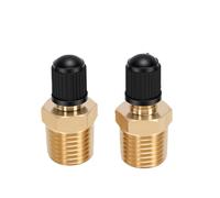 Keenso Adaptador de Inflador de Aire de Latón de 2 Piezas, Conector de Inflador de Neumáticos de Válvula Macho NPT de 1 4 Pulgadas, Construcción de Latón, Uso Directo, para Tanque de Bicicleta con
