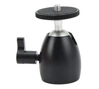 Keenso Adaptador Universal de Mini Cabezal Esférico Diseño de Bola Giratoria de 360 Grados para Uso Amplio en Trípode monopié, para Teléfono Móvil DSLR, Aleación de Aluminio ABS