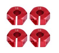 Keenso Adaptadores de cubo hexagonal de rueda RC, aleación de aluminio, fácil de instalar, 12 mm, adaptador universal RC hexagonal para coches deportivos a escala 1/10 y vehículos todoterreno (7 mm