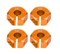 Keenso Adaptadores de cubo hexagonal de rueda RC, aleación de aluminio, fácil de instalar, 12 mm, adaptador universal RC hexagonal para coches deportivos a escala 1/10 y vehículos todoterreno (6 mm