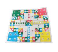 Keenso Ajedrez Volador para Niños, Juego de Mesa Portátil de Ajedrez de Avión de Plástico de 365 X 430 Mm con Caja Ovalada, de 2 a 4 Jugadores, Piezas Impermeables, Viajes de Fiesta Familiar para