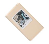 Keenso Álbum de 64 Bolsillos con Cubierta de PVC de SQ-3 Pulgadas, Larga Duración y Fácil Visualización, Ideal para Fotos de Cámara SQ20/SQ10/SQ6/SP-3 (Beige)