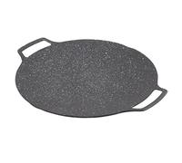 Keenso Aleación de Aluminio Placa de Barbacoa Coreana No -sartén Circular de Palo, Asar a la Parrilla para Agitar, Acampar y Fiestas Exteriores Dispositivos de Parrilla (Tipo de gas 36cm)