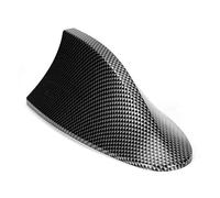 Keenso Aleta de Coche Cubierta de Antena de Techo de Fibra de Carbono con Cable FM AM Incorporado Aleta de Antena Negra Fácil Instalación sin Taladro Decoración de Señal para Modificación de Vehículos