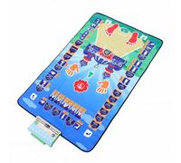 Keenso Alfombra para Niños Alfombra Educativa Interactiva Tapete de Aprendizaje Multilingüe Plástico 121x70 Cm con Guía de Pronunciación de Audio para Niños Pequeños Preescolar Uso en el Hogar y Al