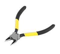 Keenso Alicate Diagonal de Acero con Alto Contenido de Carbono, Antideslizante Duradero para Cortar Plástico, Alambre de Hierro Suave, 5 ", Amarillo y Negro