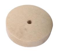 Keenso Almohadilla De Disco De Lana Para Pulir, Esmerilar, Pulir Para Metales Y No Metales, Fácil De Usar Para Joyas Y Muebles - 1 Pieza, 100 X 25 Mm, 4 Pulgadas, Beige