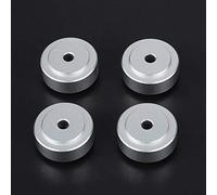 Keenso Almplificador de Aleación de Aluminio Almohadillas, Amplificador de Amortiguadores, Pies de Aluminio Duraderos para Sonido Estéreo Real, Almohadillas de 4 Piezas (SILVER)