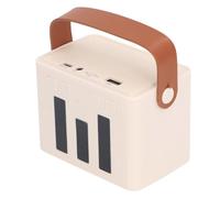 Keenso Altavoz Karaoke, Luces LED, Juego de Micrfono Dual, Estudio de Msica Porttil, Batera de 1800 MAh para Reuniones Familiares, Actividades Al Aire Libre (Marfil