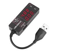 Keenso Amperímetro de Voltímetro de Detector USB YB26VA para Cargar y Probar USB (Homocromía enchufada y sin Girar)