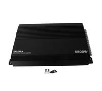 Keenso Amplificador de Canal, Amplificador Estéreo para Automóvil Amplificador de Potencia de Alta Disipación de Calor de Aleación de Aluminio de 4 Canales para Altavoces de Automóvil