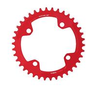 Keenso Anillo de Cadena de Bicicleta, Bandeja de pedalier de Bicicleta, Piezas de reparación de Bicicleta, de aleación de Aluminio, de Bicicleta de montaña de 32/34/36/38T BCD 104(38T-Rojo)