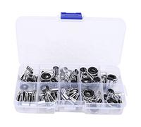 Keenso Anillos de guía de caña de Pescar, 90 Piezas 9 tamaños Anillos de guía de caña de Pescar de Acero Inoxidable Juego de Anillos de guía de caña de Pescar de cerámica