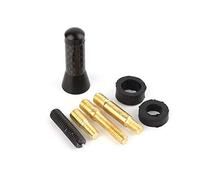 Keenso Antena de coche Adaptador de antena de fibra de carbono de tornillo corto universal de aluminio de 3,5 cm-Keenso