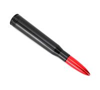 Keenso Antena Externa para Vehículo, Antena Tipo Bala de Aleación de Aluminio T 6061, Negro Rojo, Plug and Play, Recepción Estable, Acabado Anodizado Duro para Propietarios de Camionetas