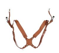 Keenso Arnés de Correa para Cámara de Doble Hombro Premium con Hebilla de Doble Bloqueo para Cámara Digital SLR, 1 unidad; Ideal para Fotógrafos de Bodas (Tipo X engrosado, marrón)