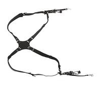 Keenso Arnés de Correa para Cámara de Doble Hombro Premium con Hebilla de Doble Bloqueo para Cámara Digital SLR, 1 unidad; Ideal para Fotógrafos de Bodas (Tipo X, negro)