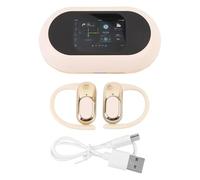 Keenso Auriculares de Traductor de Idiomas, Auriculares de Traducción Inteligente, para Negocios, Viajes, Aprendizaje y Entretenimiento (Beige)