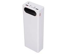 Keenso Banco de Alimentación de Bricolaje de 20 Ranuras con Carga Rápida, 22.5W LCD Battery Box Cargador para Kit de Cargadores Portátiles, Ideal para Entusiastas de la Tecnología y Preppers (White)