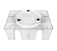 Keenso Bandeja Giratoria para Tarjetas de 2 Cubiertas y 6 Cubiertas, Práctico Soporte para Tarjetas de Juego, Organizador Transparente para Juegos de Cartas (Pon 6 póquer)