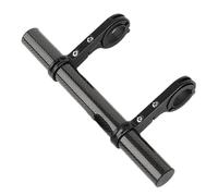 Keenso Barra de Extensor de Manillar de Bicicleta, Extensor de Bicicleta Extensor de Aluminio Ligero de Aluminio de Fibra de Carbono para la Lámpara de Luz de Montaje del Teléfono (Abrazadera doble