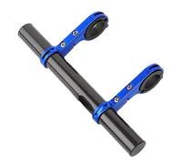 Keenso Barra de Extensor de Manillar de Bicicleta, Extensor de Bicicleta Extensor de Aluminio Ligero de Aluminio de Fibra de Carbono para la Lámpara de Luz de Montaje del Teléfono (Abrazadera Doble