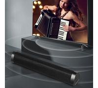 Keenso Barra de Sonido Inalámbrica para Cine en Casa | Efecto de sonido de choque, batería de larga duración, elegante diseño en negro, alcance de 10 m