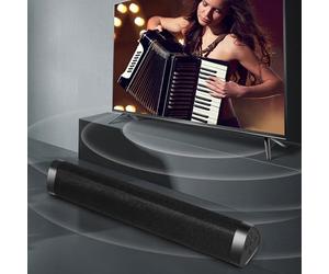 Keenso Barra de Sonido Inalámbrica para Cine en Casa | Efecto de sonido de choque, batería de larga duración, elegante diseño en negro, alcance de 10 m