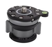 Keenso Base Niveladora de Trípode con Cabezal Panorámico con Nivel de Burbuja para, Material de Aleación de Aluminio, Bloqueo Tipo Perilla, Buen Rendimiento, Color: como Se Muestra en Las Imágenes