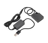 Keenso Batería Simulada USB NP-W1260 con Acoplador de CC, Fuente de Alimentación Continua para Cámara XT20 X100F, Plug and Play, Ideal para Viajeros, Material Plástico