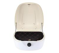 Keenso Baúl para Motocicleta, Caja Trasera Impermeable ABS de 33 L con Cerradura de Combinación y Forro de PU Extraíble, Ajuste Universal para Motocicletas, Scooters, Bicicletas (White)